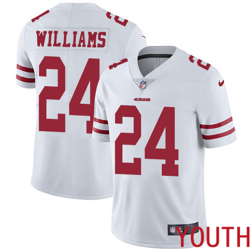 San Francisco 49ers Limited White Youth K Waun Williams Road NFL Jersey #24 Vapor Untouchable